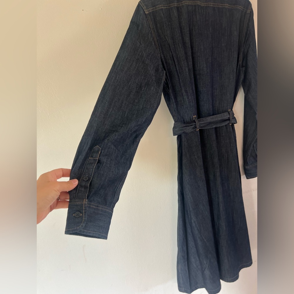 Lauren Ralph Lauren Denim Belted Shirt Dress In Dark Rinse Indigo Size 14 NWT - Picture 12 of 12